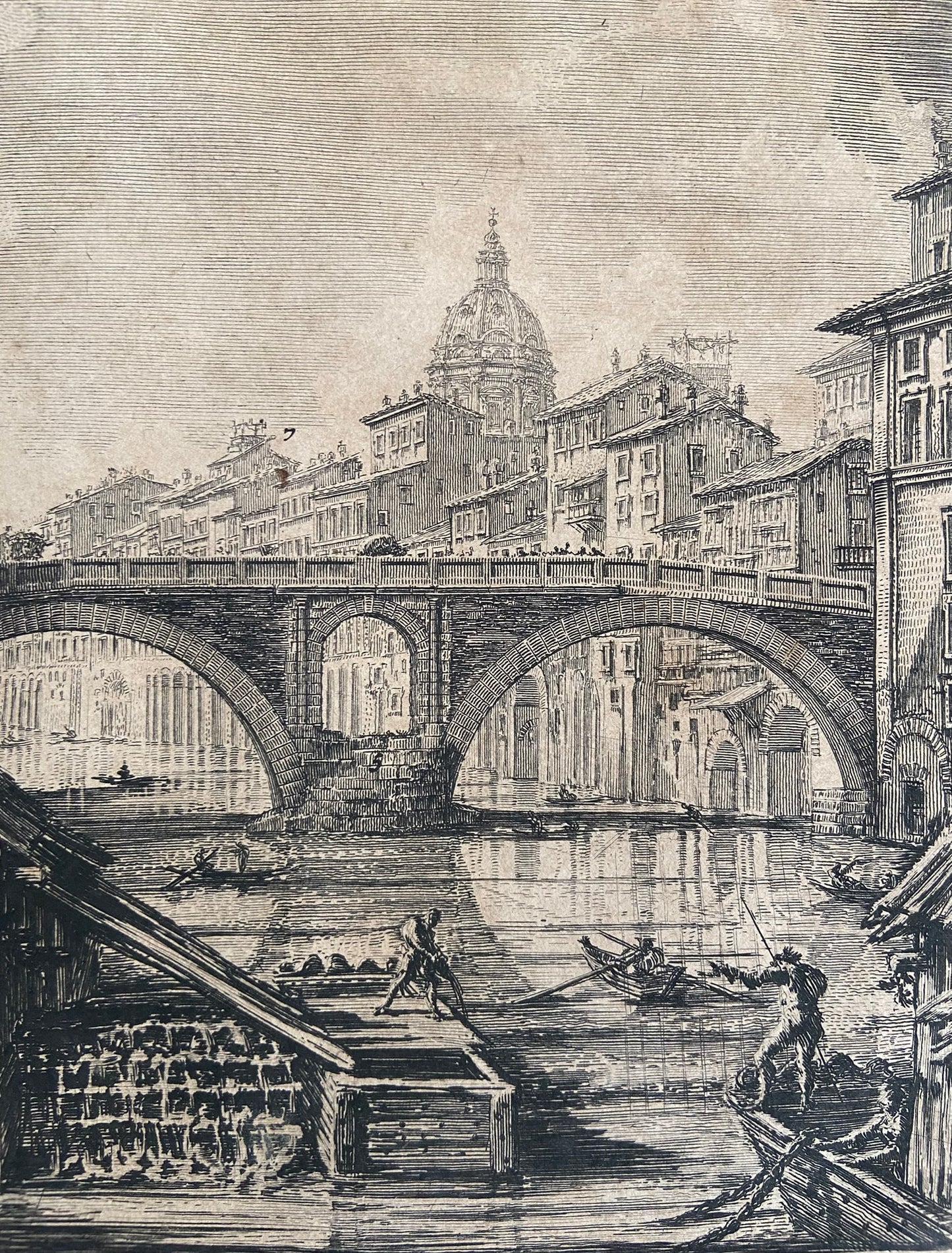 Giovanni Battista Piranesi (Italian, 1720–1778) - View of the Tiber Island, 1762 Etching on laid paper