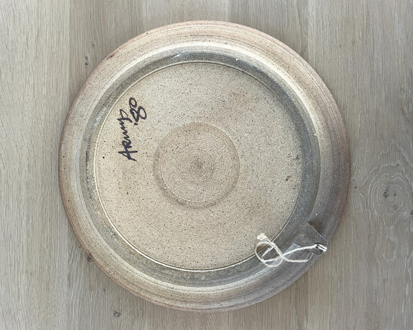 A Substantial Stoneware Charger by Mick Arnup