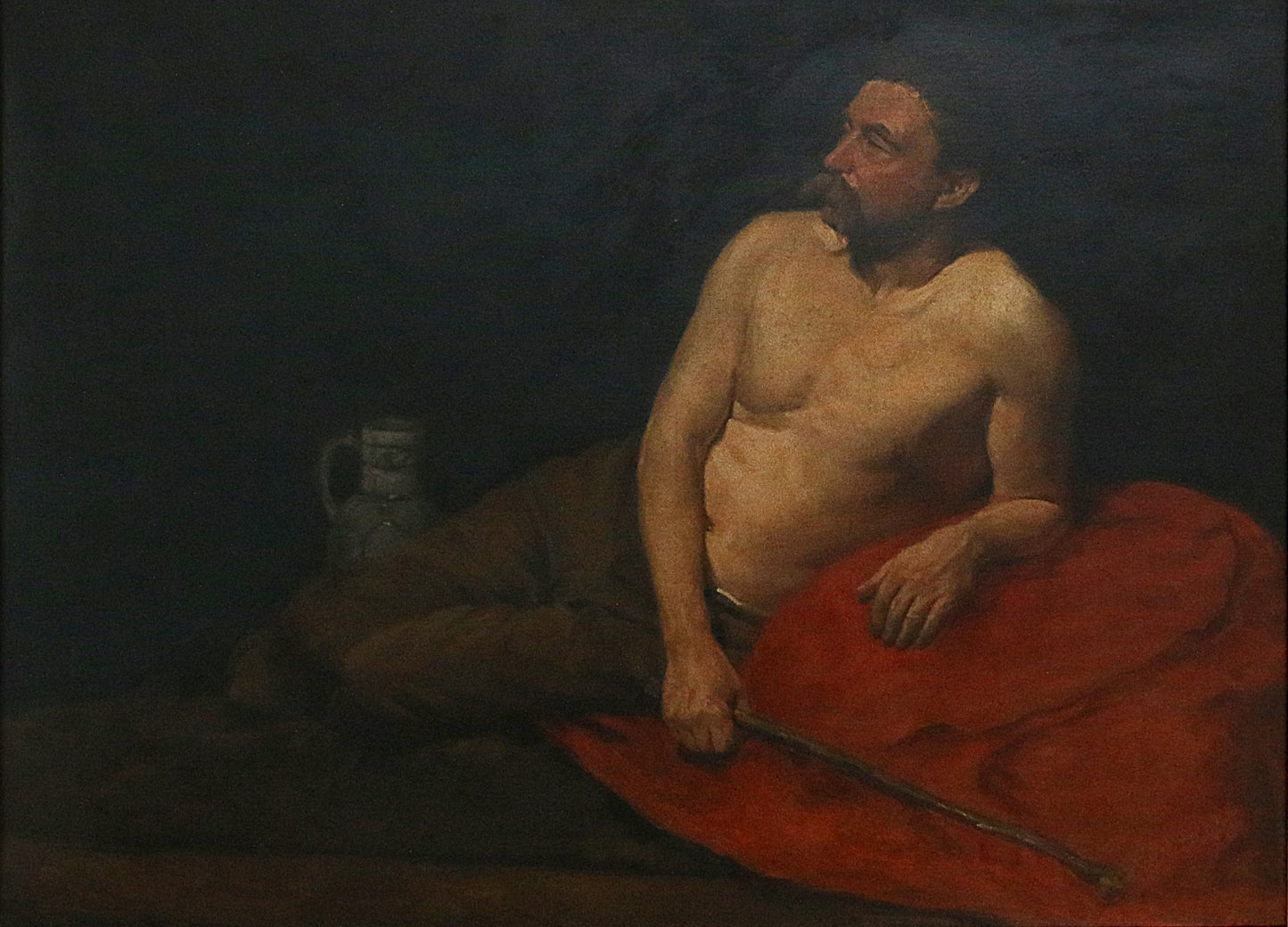Reclining Male Figure Oil on Canvas