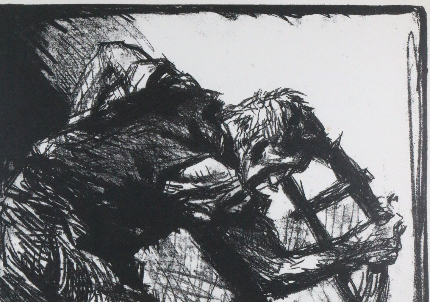 'Man Sawing' 1926 by Sir Frank Brangwyn RA RWS RBA (1867-1956) Signed Lithograph