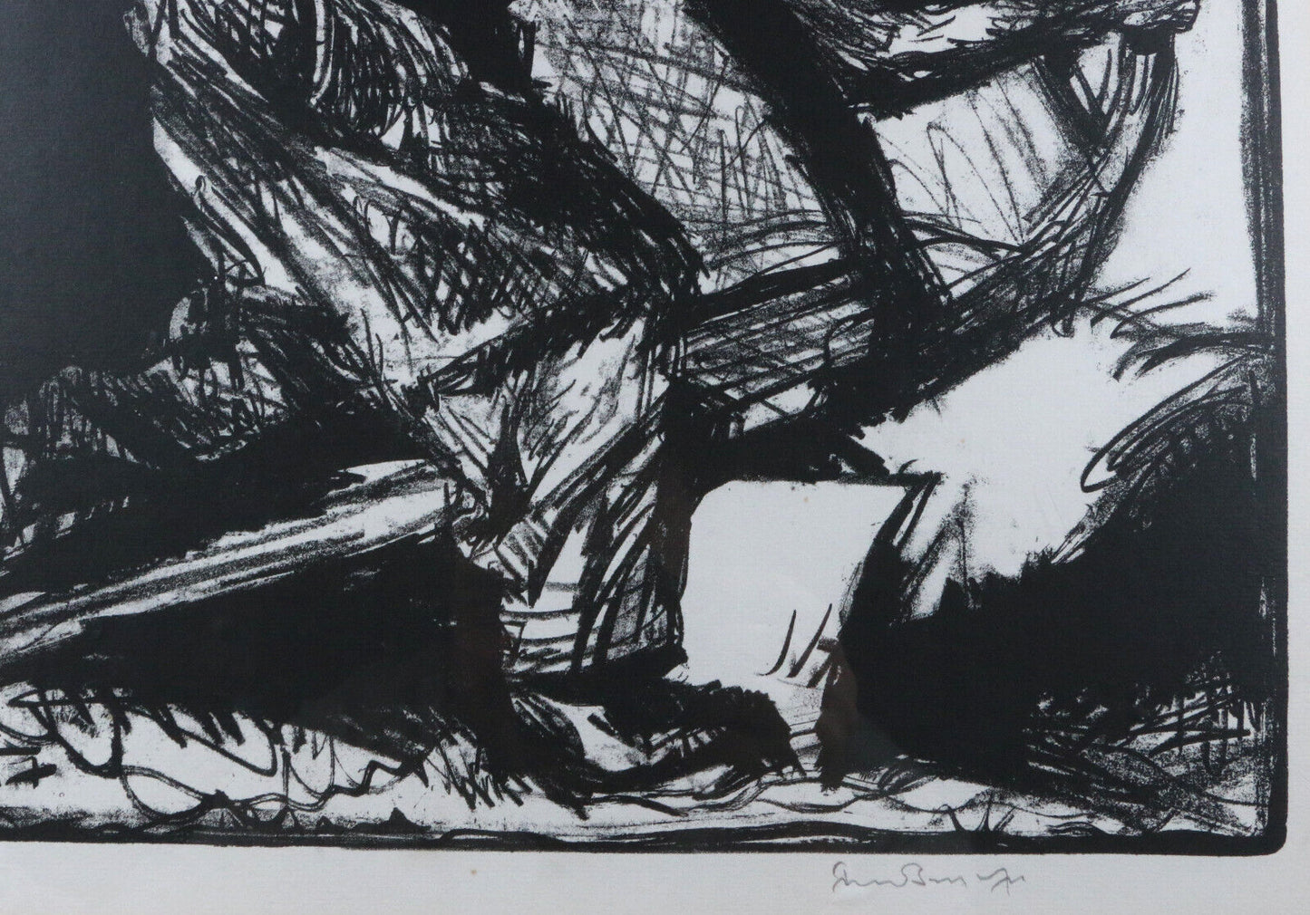 'Man Sawing' 1926 by Sir Frank Brangwyn RA RWS RBA (1867-1956) Signed Lithograph