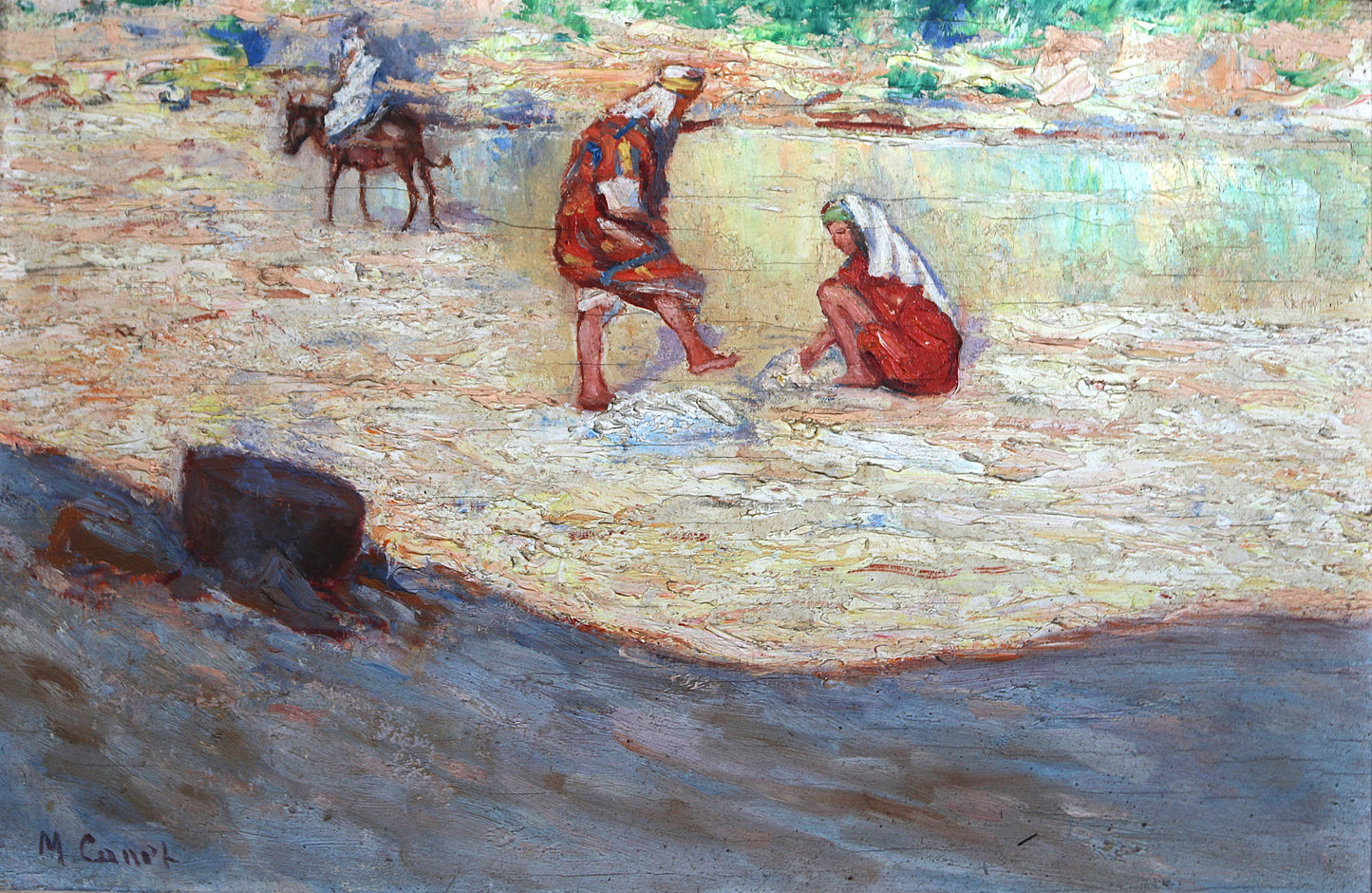 Marcel Canet (1875-1959) Berber Scenes Triptych