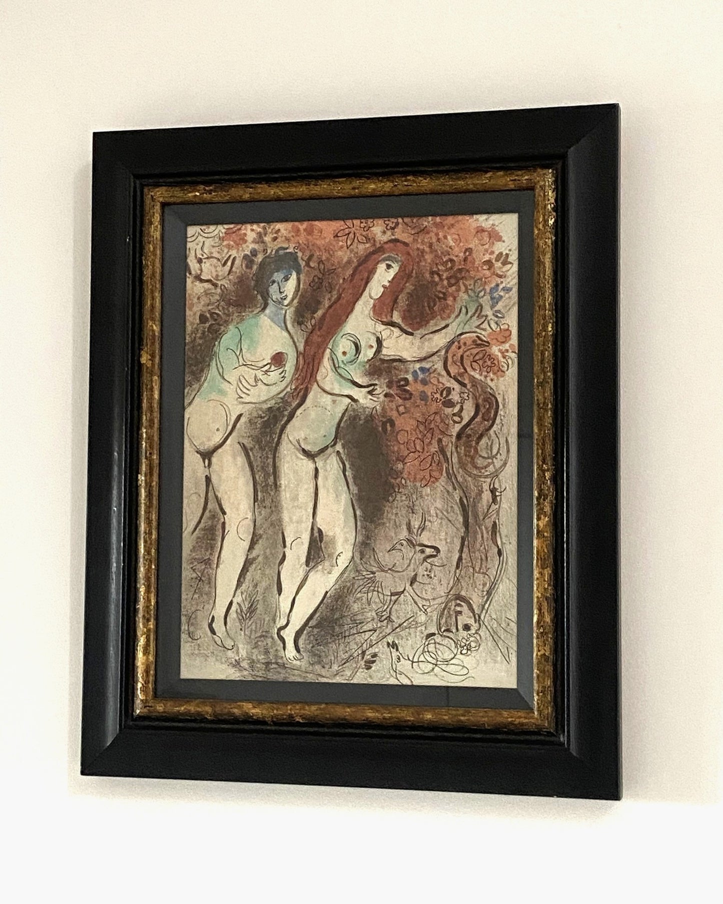 Marc Chagall (1887-1985), Adam and Eve and the Forbidden Fruit 1960, original colour lithograph