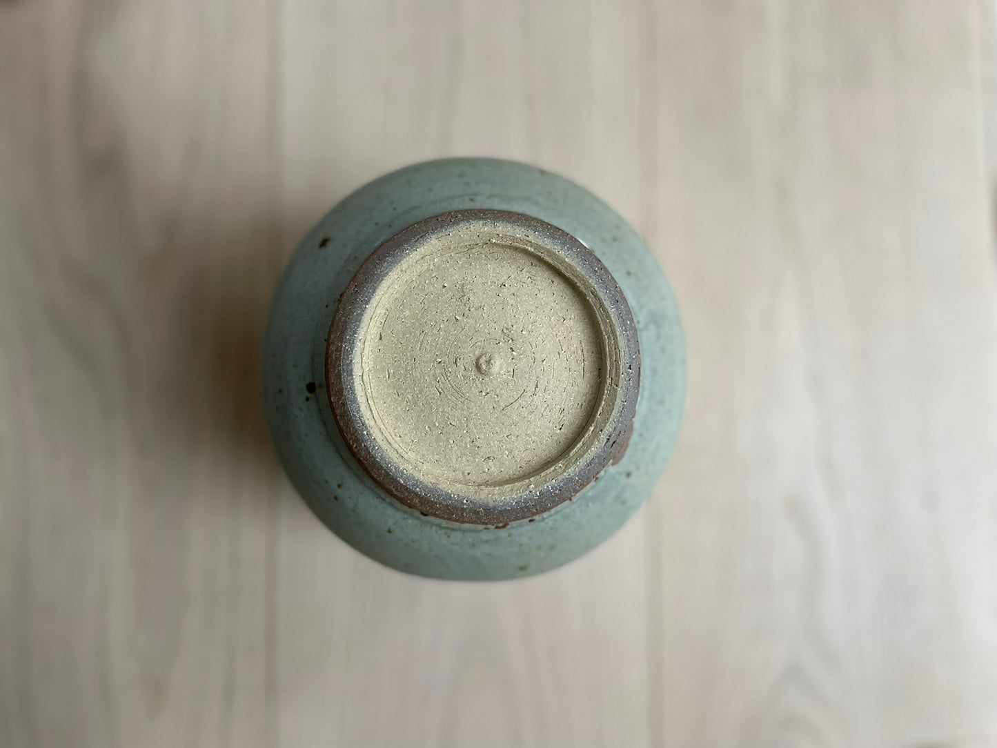 A green celadon glaze Jar by Arthur Griffiths