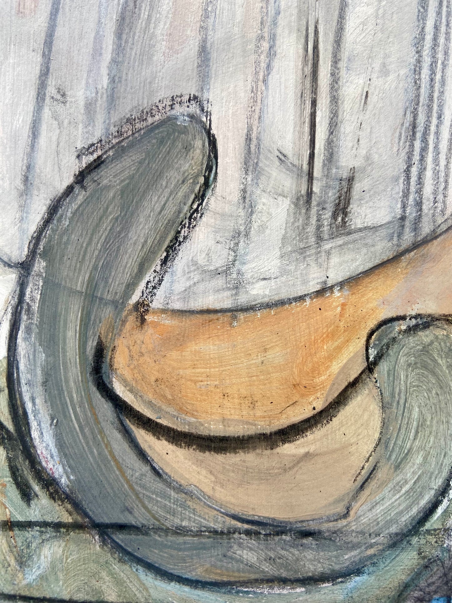 David Holmes (1940-2010), 'Cluster II' c 1970, Gouache, charcoal and pencil
