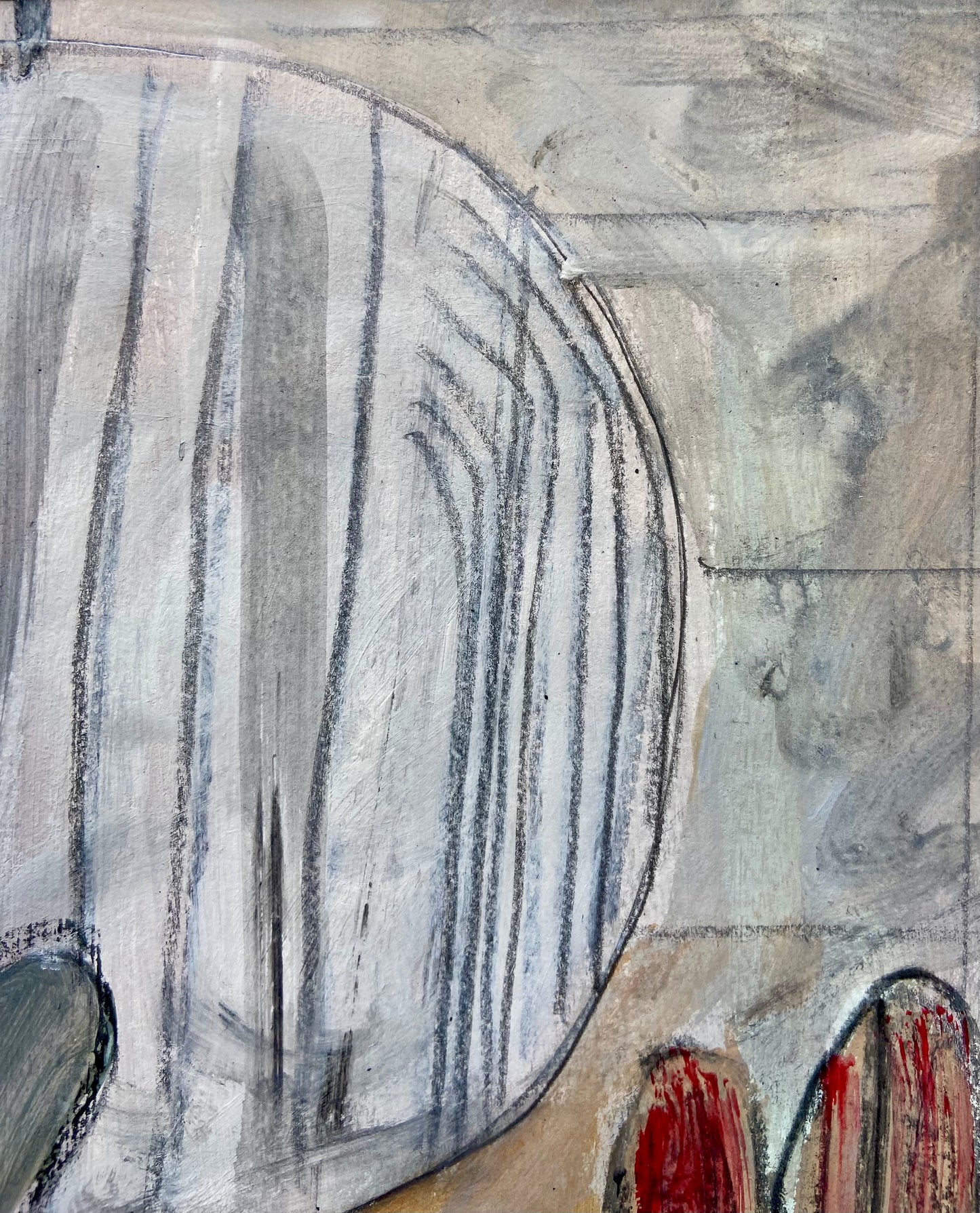 David Holmes (1940-2010), 'Cluster II' c 1970, Gouache, charcoal and pencil