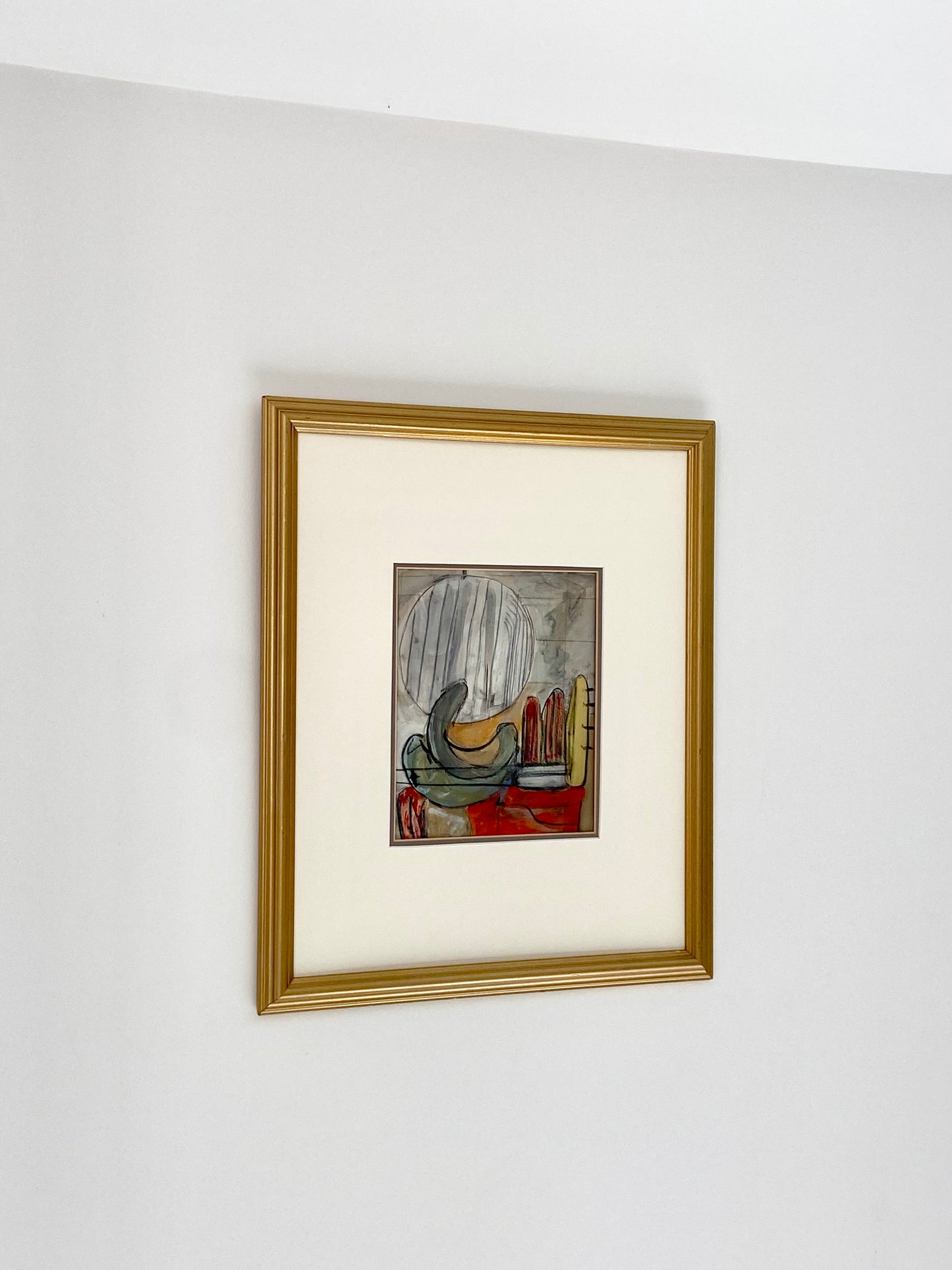 David Holmes (1940-2010), 'Cluster II' c 1970, Gouache, charcoal and pencil