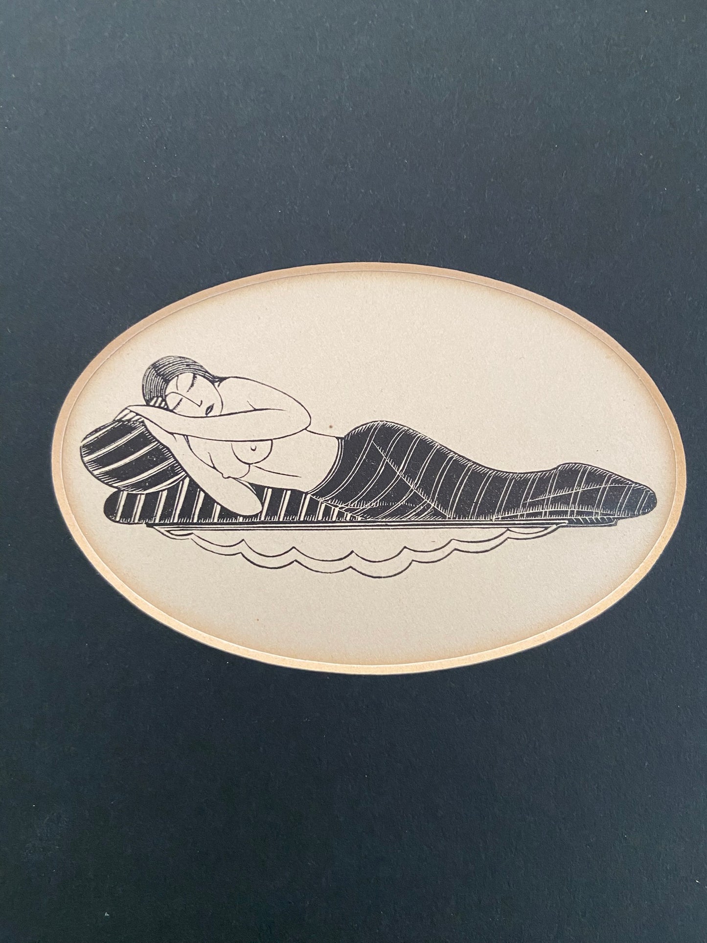 "Girl Sleeping" 1929 – Original Wood Engraving by Eric Gill
