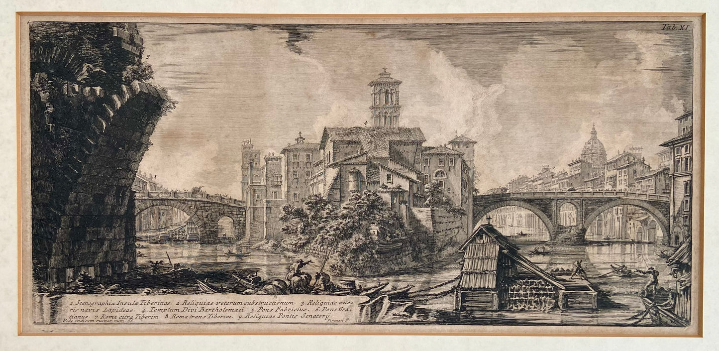 Giovanni Battista Piranesi (Italian, 1720–1778) - View of the Tiber Island, 1762 Etching on laid paper