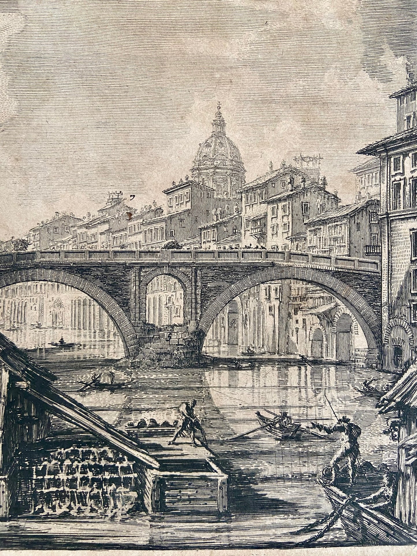 Giovanni Battista Piranesi (Italian, 1720–1778) - View of the Tiber Island, 1762 Etching on laid paper