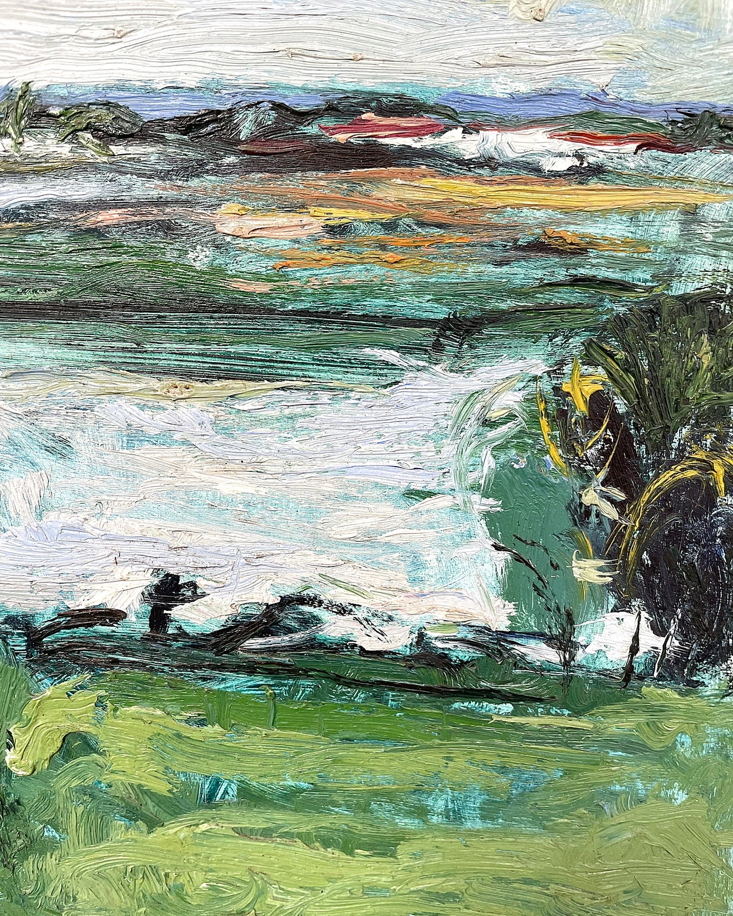 Bosham Landscape in Oil by Eric James Mellon (1925-2014)