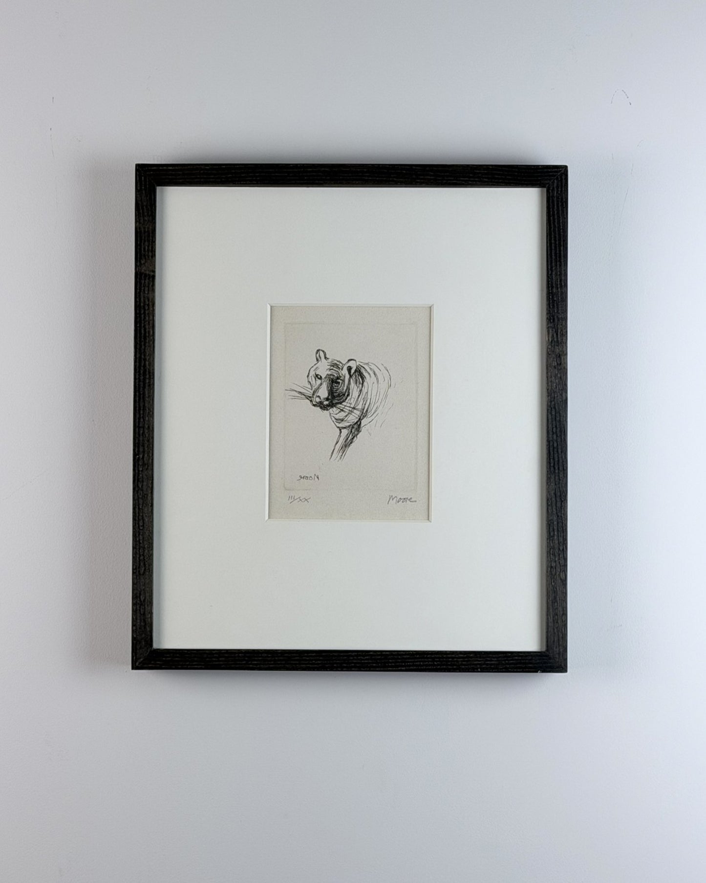 Henry Moore OM CH (1898–1986) Etching 'Tiger' 1982