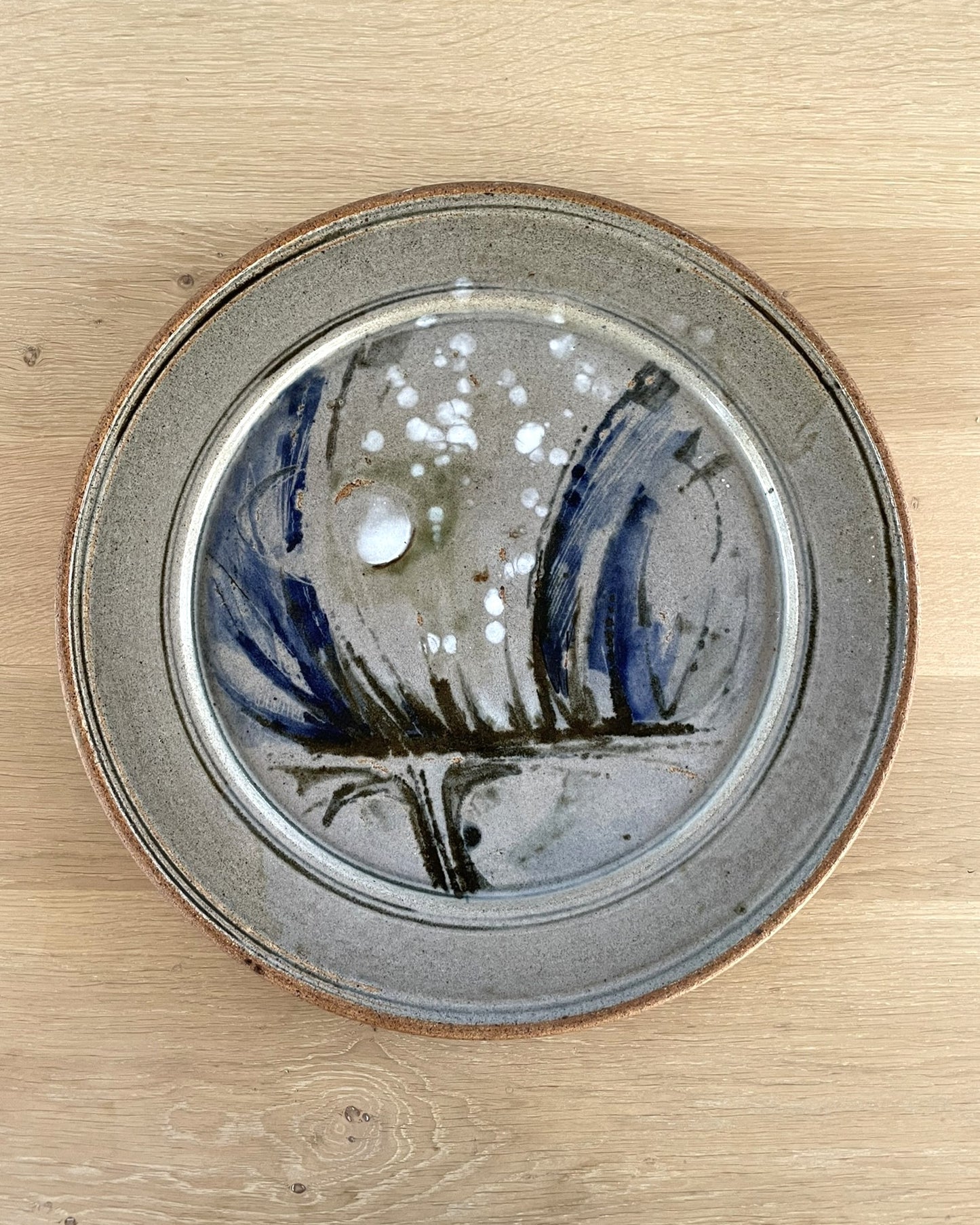 A Substantial Stoneware Charger by Mick Arnup