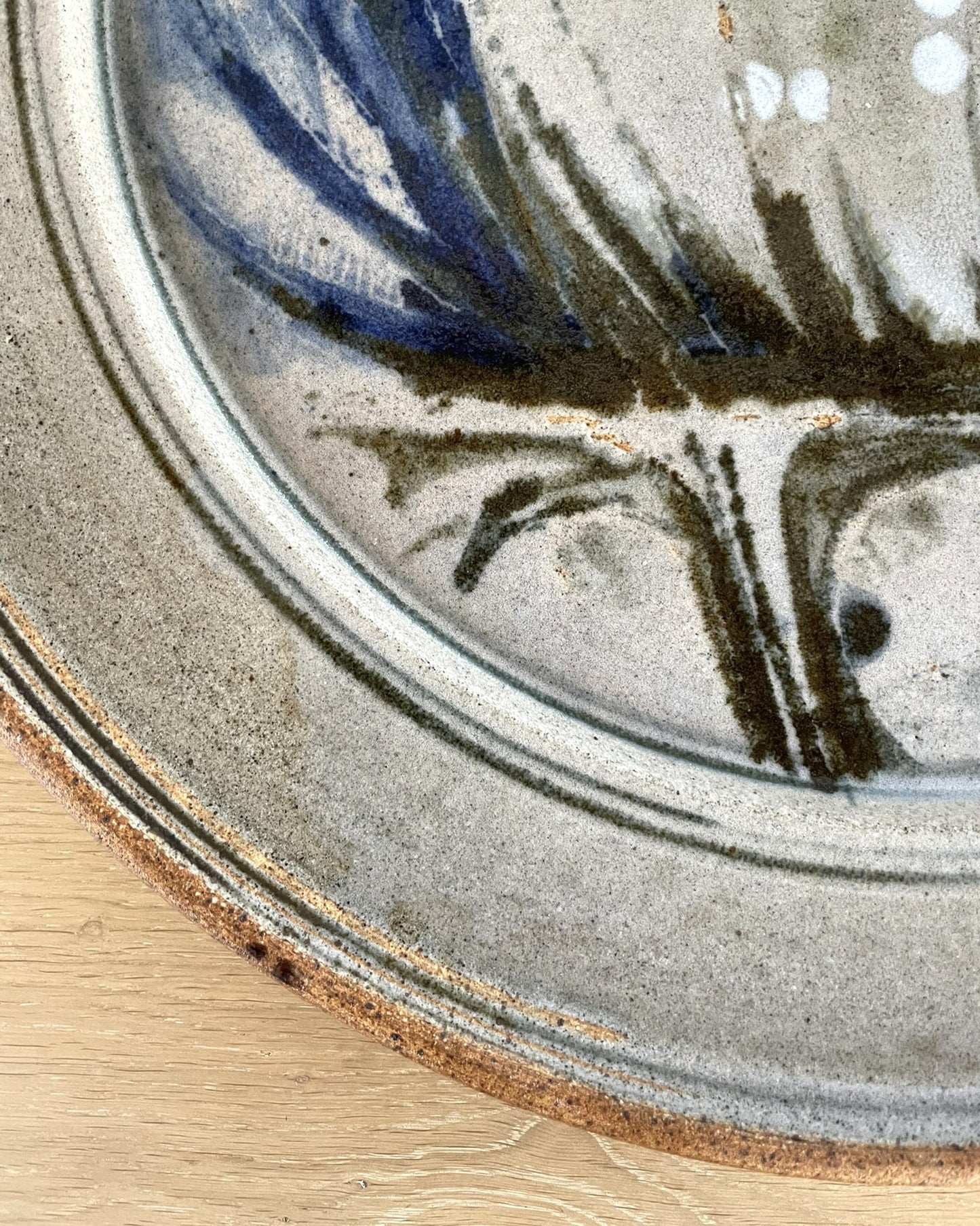 A Substantial Stoneware Charger by Mick Arnup