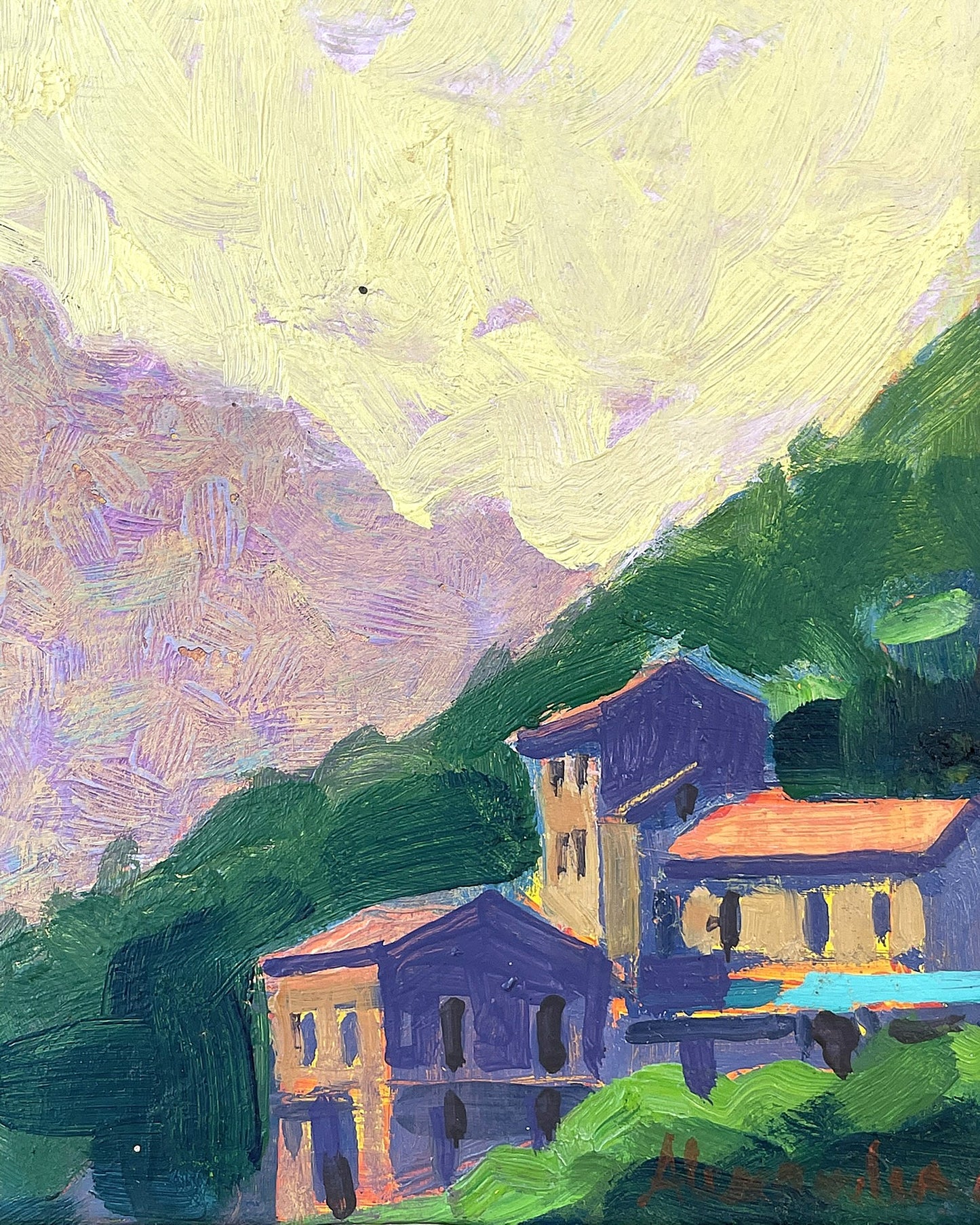 Corsican Hillscape – Original Oil Painting by Gregory Alexander