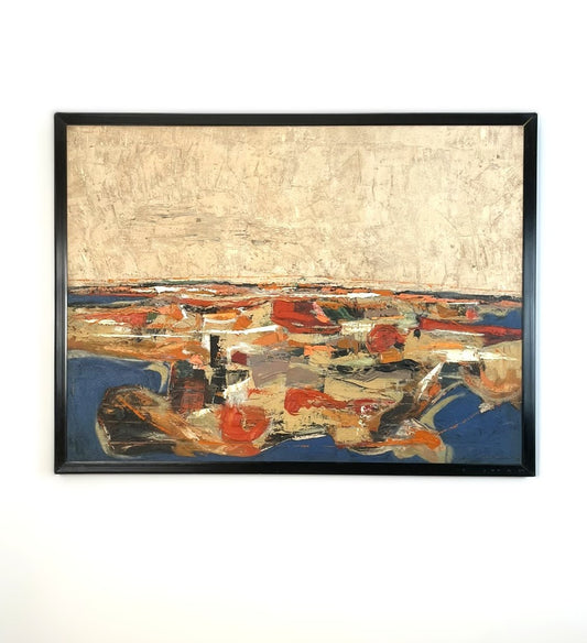 Large Abstract Landscape by Ian Henderson – Oil on Canvas