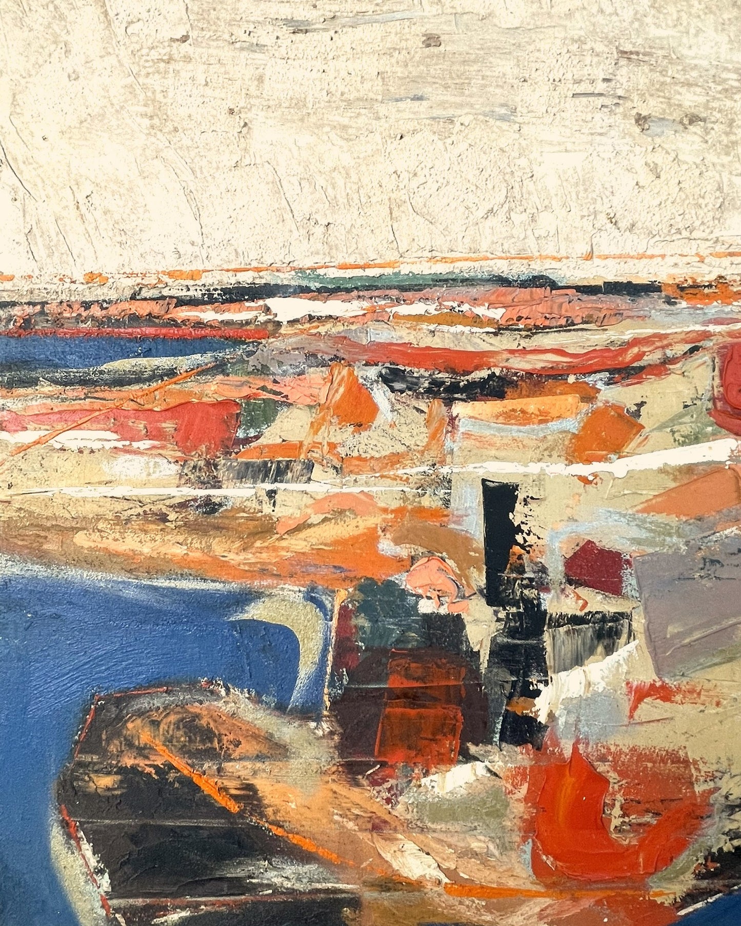 Large Abstract Landscape by Ian Henderson – Oil on Canvas