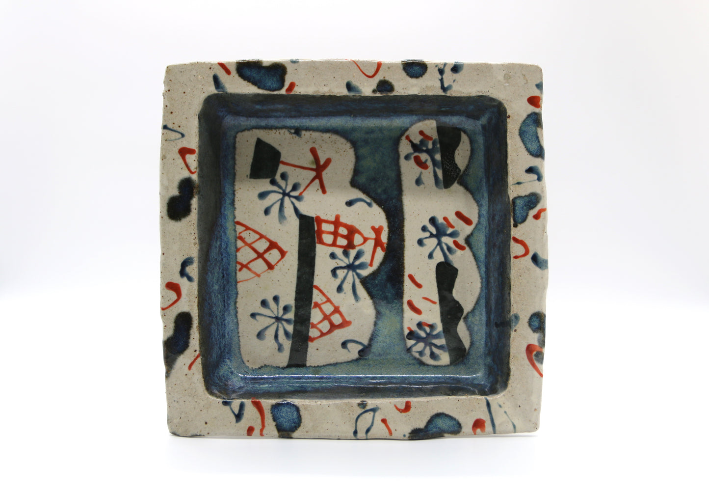 John Maltby (1936-2020)  - Studio pottery stoneware square platter