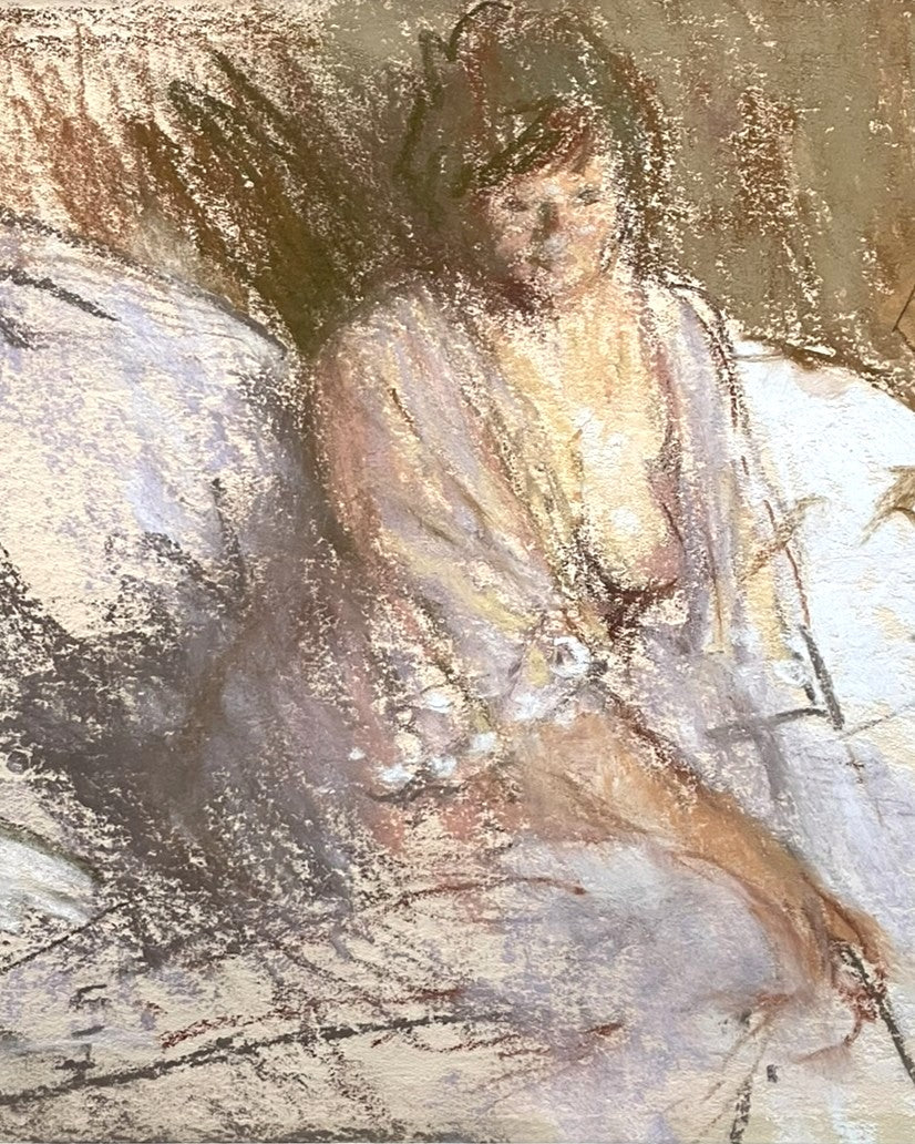 Bernard Dunstan RA PPRWA (1920-2017) - Women in Negligee, pastel, 1981