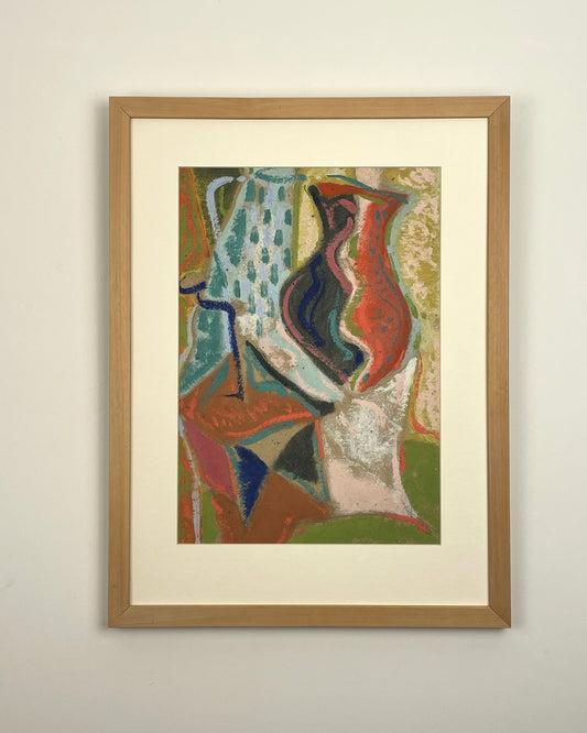 Modernist Still Life Painting in Vibrant Impasto