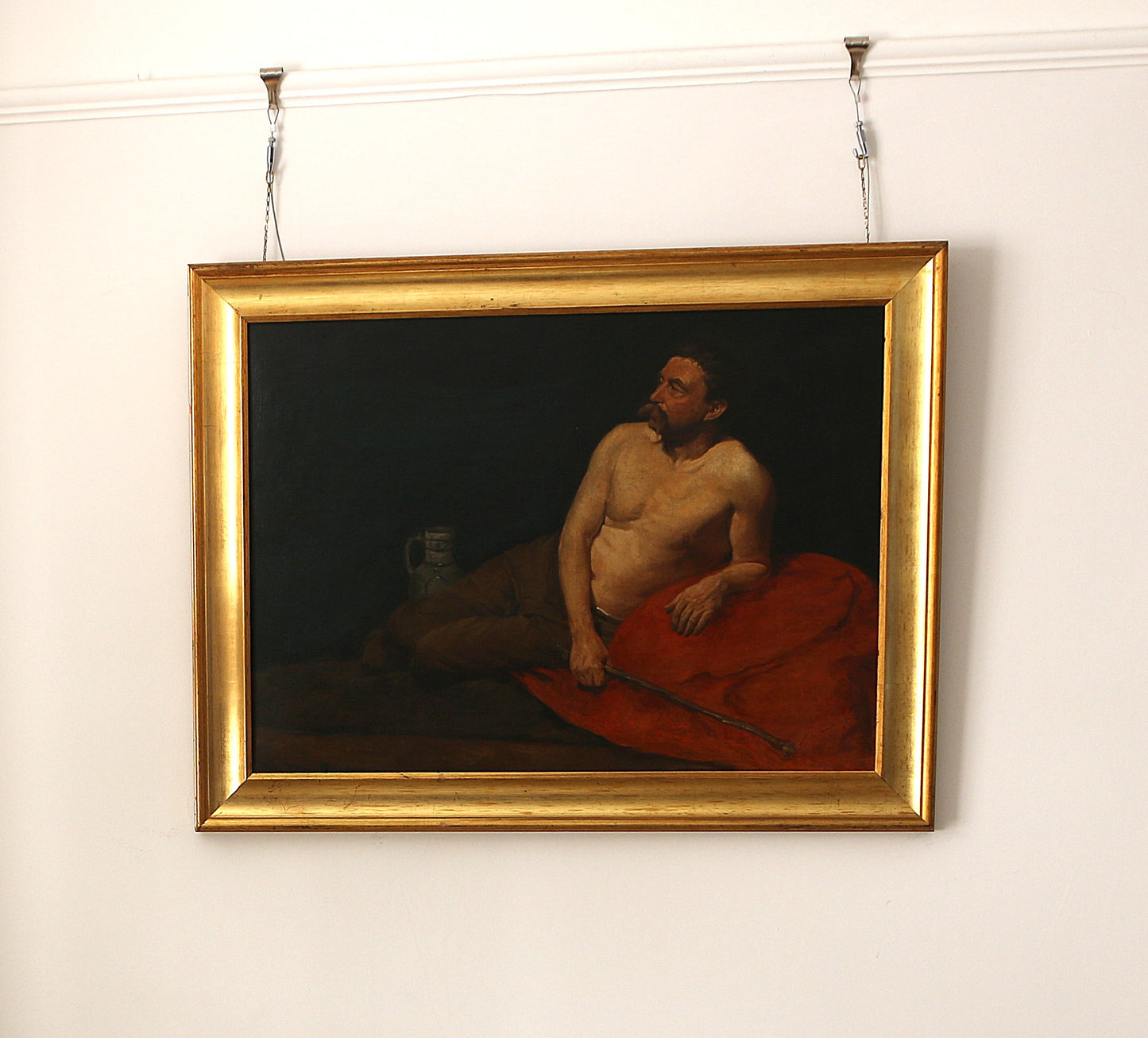 Reclining Male Figure Oil on Canvas
