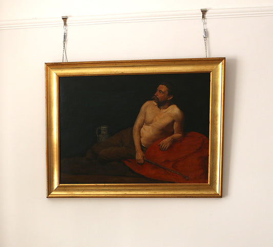 Reclining Male Figure Oil on Canvas