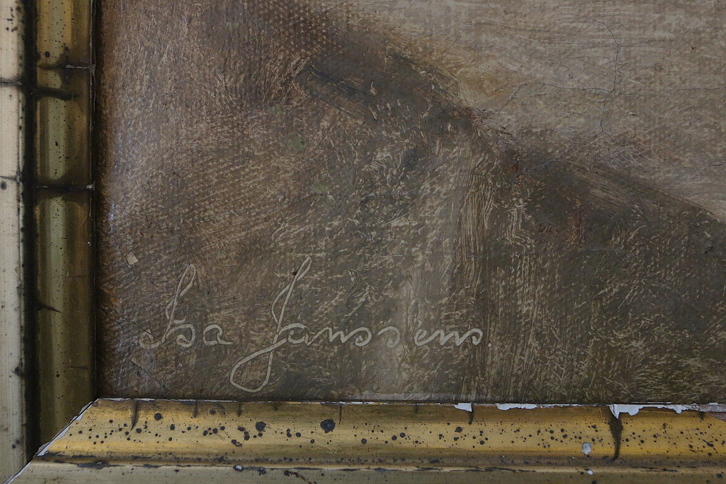 Isa Janssens. (Belgian, 1898–1978) Oil on Canvas Still Life with Ray Fish and Lemons