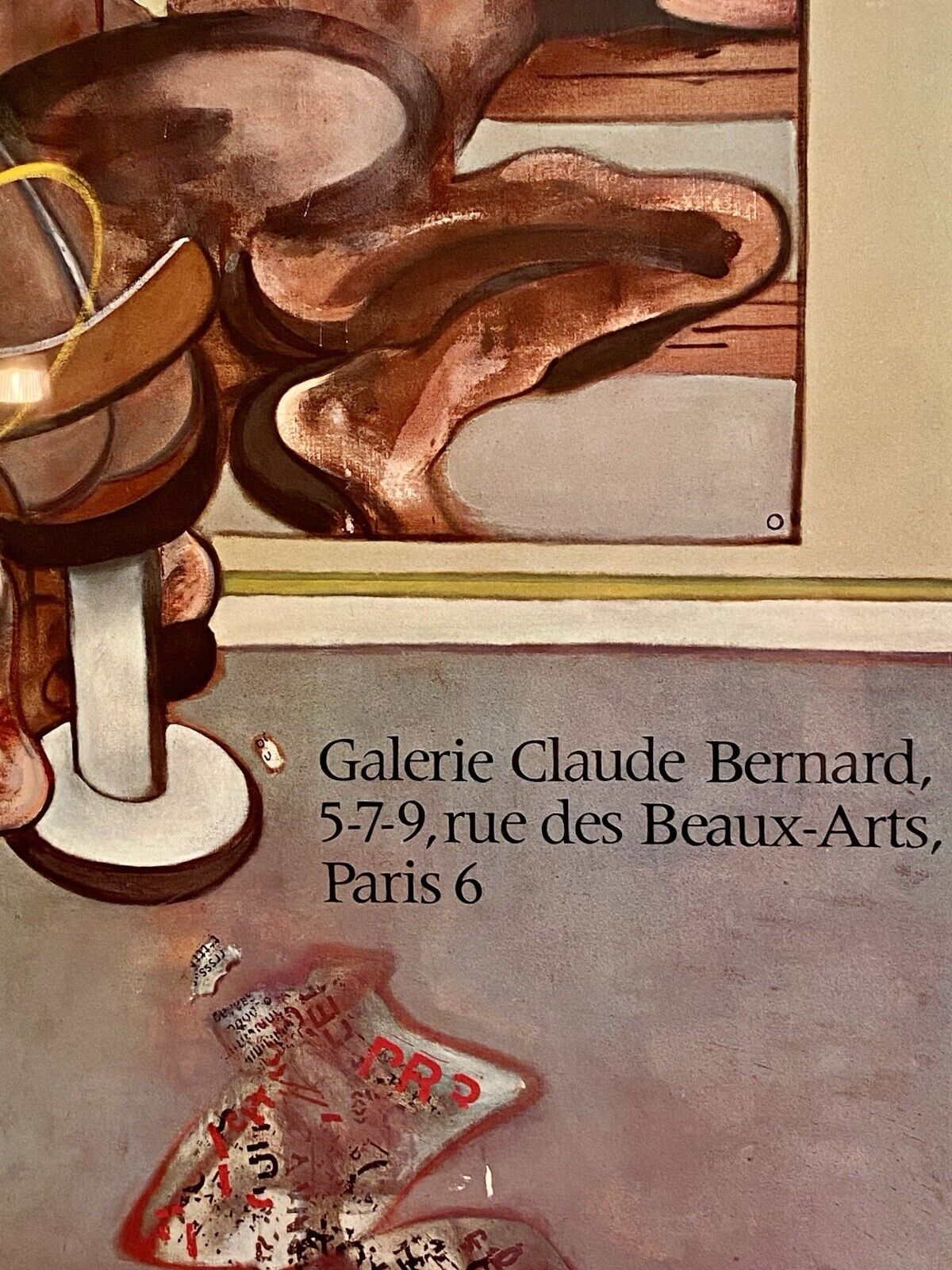 Framed Francis Bacon Exhibition Poster Galerie Claude Bernard 1977