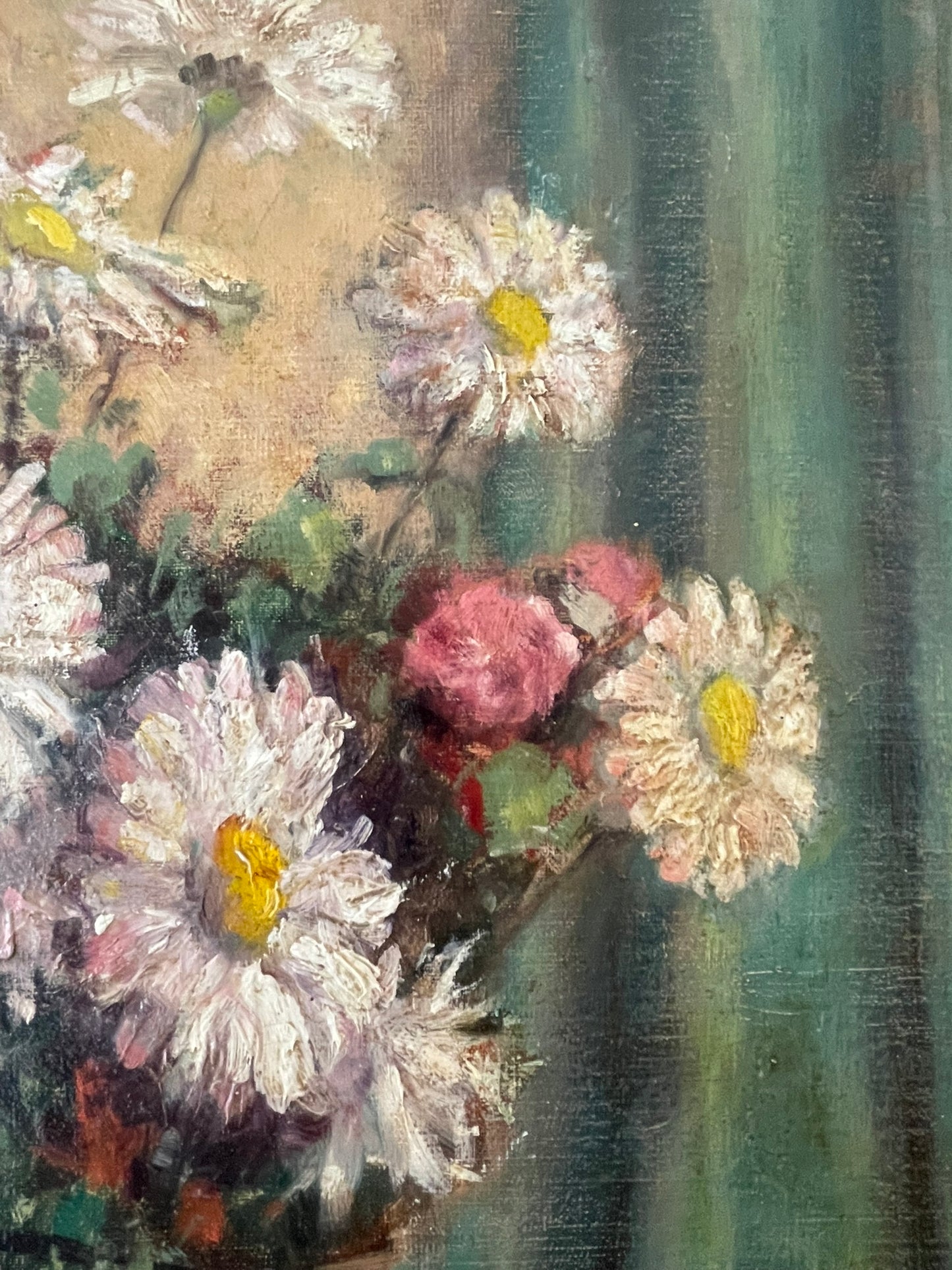 Charles Albert Youldon, Still life with flowers, oil on canvas, signed and dated 1945